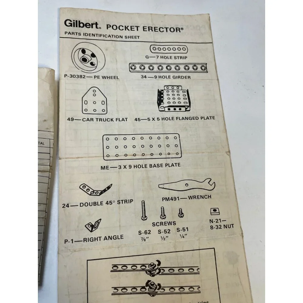 Gilbert Erector Set with instruction manuals Gabriel vintage 70's